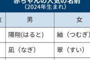 2024年 赤ちゃんの名前 人気ランキングが発表される