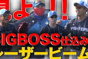 日ハム外野陣によるBIGBOSS仕込みのレーザービーム