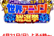 【速報】アニメ好きの外国人がガチで投票、世界アニソン総選挙www