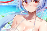 【FGO】水着巴さんイラスト！！　巴さんと海デート、最高ですね