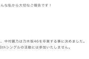 乃木坂46中村麗乃卒業発表