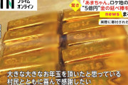 【驚愕】金の延べ板120枚を人口3000人の村に寄付した人がいる模様…田野畑村「５億２８２４万円に換金し積み立てします」←羨ましい?