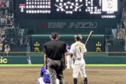 甲子園バックネット裏で阪神ファンに囲まれながら試合観戦してる中日ファン