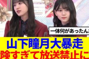【櫻坂46】山下瞳月大暴走、危険すぎて放送禁止に…