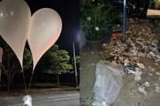 【悲報】北朝鮮が大量に韓国へ飛ばした汚物風船、ソウルの日本大使館にも着弾していた