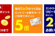 楽天市場､全ショップ2倍とリピート購入2倍を開始　20時59分までブックスも最大3倍
