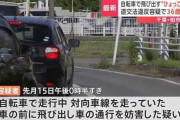 自転車で対向車線を走り車の通行を妨害の疑い　36歳の男を逮捕　千葉・柏市周辺で目撃が相次ぐ“ひょっこり男”か