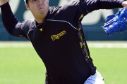 阪神　青柳晃洋、２日の中日戦先発で６連戦の先陣　キャッチボールやランメニューなどで汗