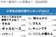 【朗報？】小学生の流行語ランキング2022がコチラになります…