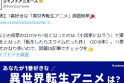 1番好きな異世界転生アニメ調査結果、1位は「転スラ！！」← いうほど1位になるような内容か？