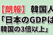 【朗報】韓国人「日本のGDP、韓国の3倍以上…甘く見てたのは世界で韓国だけらしい」