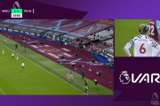 ◆プレミア珍◆世界初？西ハム×マンUでGKのフィードがサイドライン割ってそうでVAR発動もカメラにボールが映らず…判定不能