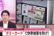 【画像】コンビニ､電子マネー詐欺を防ぐためにダミーカード置き始める…