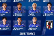 【速報】サッカー日本代表、W杯クロアチア戦のスタメン発表キターー！！ｗｗｗｗｗｗｗ