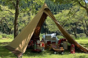 【夏キャンプ】デイキャンプでサーカスTCをタープ代わりにできますか【テント】