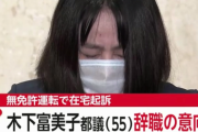 【悲報】木下ふみこ都議、辞職　「父の安全が脅かされる事態に」「理不尽な現実に悩んだ」と“恨み節”も