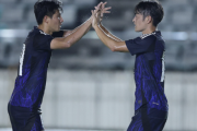 【動画】U-22日本代表がU23アジア杯予選初戦で白星発進! 先制弾はチーム最年少18歳の新川志音、2点目は名和田我空、後半ATに後藤FK弾