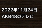 2022年11月24日のAKB48関連のテレビ
