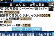 【画像】ウーバーイーツ男23歳「収入15万円 2畳半に住んで幸せ」