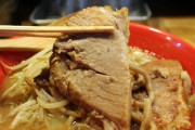 【悲報】ワイ、ラーメン二郎で残してしまう…