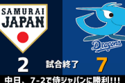 中日ドラゴンズ ７－２ 侍ジャパン