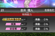 【プロスピA】ヤクルトの投手は大体「打たれ強さ」か「援護」は持ってるらしい