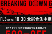 【悲報】朝倉未来のブレイキングダウンPPV、3800円?