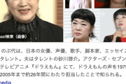 【訃報】声優・大山のぶ代さん、死去…　「ドラえもん」ドラえもん役、「ダンガンロンパ」モノクマ役など演じる