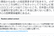 フェミニスト「日本男性から女性への性犯罪多すぎて吐きそう。イギリスの方が良い」