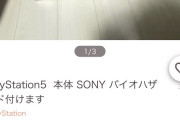 【悲報】PS5さん、とんでもない理由で出品されてしまう…
