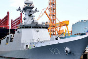 韓国海軍 新型フリゲート「テジョン」進水 艦名は朝鮮半島の交通の要所に由来
