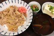 【画像】うまそうな豚丼作ったよ(  ´･ω･`  )