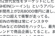 「シーイン」という謎のブランドが２．８兆円を売り上げユニクロを抜き去り日本最大に