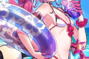 【FGO】水着エリちゃんイラスト！！　ジュース美味しそう！
