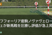 エフフォーリア産駒ノヴァヴェローチェが新馬戦を圧勝し評価が急上昇