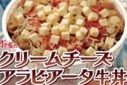 【イメージ戦略】すき家さん「クリームチーズアラビアータ牛丼」新発売wwwwwwww（画像あり）