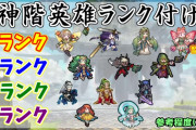 【FEH】神階英雄をランク付けするとこんな感じだよね