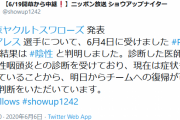 【朗報】ヤクルト・スアレス　PCR検査の結果は「陰性」　急性咽頭炎の診断　すでに回復