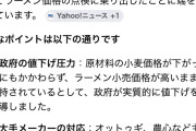 韓国政府は即席麺等の値下げ命令をしたのに、何故日本の政府は価格是正勧告を行わない？