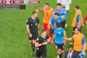海外の反応　「バッドルーザー」ウルグアイの選手がFIFA職員にエルボー！【カタールワールドカップ】