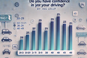 【画像あり】「自分の運転に自信ありますか？(年齢別グラフ)」と聞かれた結果がコチラ