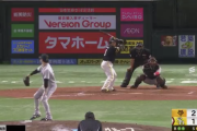 近藤健介のタイムリーヒットで同点においつく！！