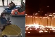 タリバンが遊んでいた遊園地、燃やされる