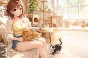 【海外の反応】海外「おじいちゃんの笑顔が尊すぎるｗｗ」ひまわり畑で愛猫と記念撮影しようとした日本の高齢男性、猫同士のバトル勃発で起きた奇跡の1枚に世界がほっこり！