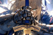 【FGO】涙してるアルトリアイラスト！！　剣を突き立ててるのかっこいいです！！