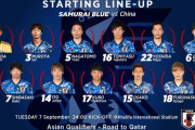 【速報】サッカー日本代表vs中国戦スタメン発表ｗｗｗｗｗｗｗｗｗｗ