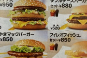 【悲報】マクドナルド、ほぼ定食の値段になる