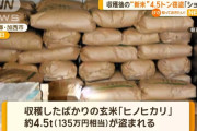 【悲報】 収穫直後の新米4.5トン（135万円相当）盗まれる