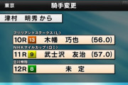 【NHKマイルC】津村騎手が落馬負傷の為、ラインベックは武士沢騎手に乗り替わり