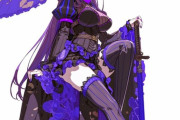 【FGO】紫式部さんイラスト！！　紫の傘がいいですね！！